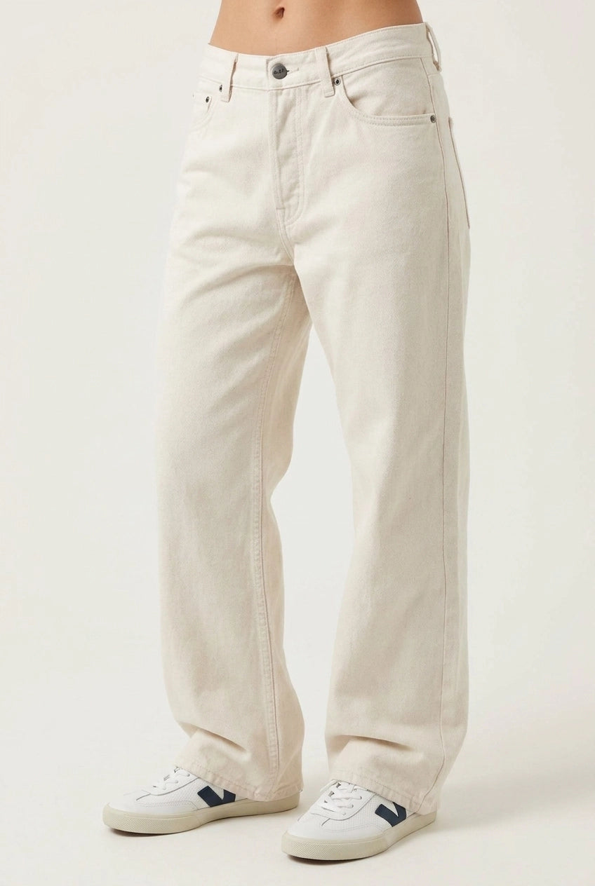 W - BOSTON WIDE FLARE JEANS - NATURAL ECRU
