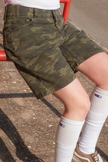 BLAKE DENIM SHORTS - SPLATTER CAMO