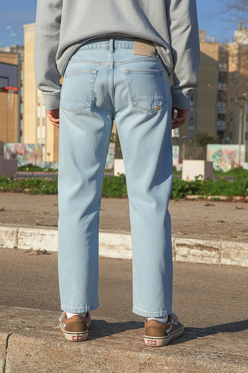 BENJI OVERSIZED  FIT JEANS - CLEAR SKY