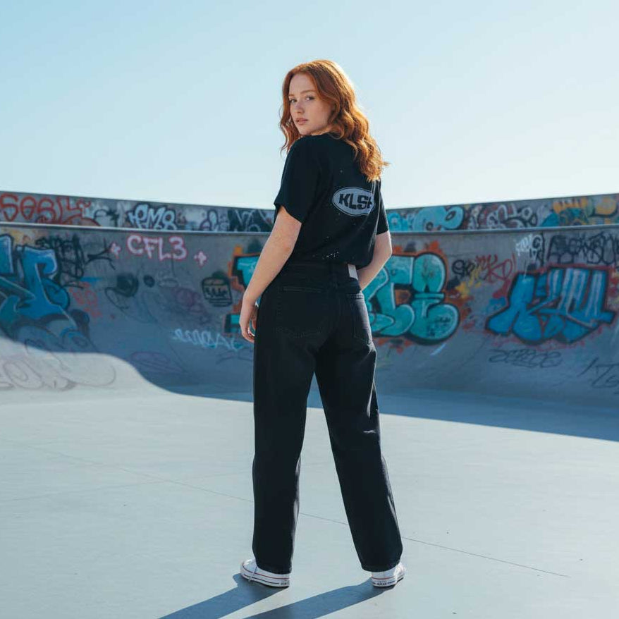 BENJI OVERSIZED FIT JEANS - FADED BLACK
