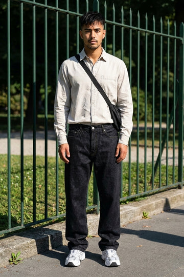M- BENJI OVERSIZED FIT JEANS - FADED BLACK