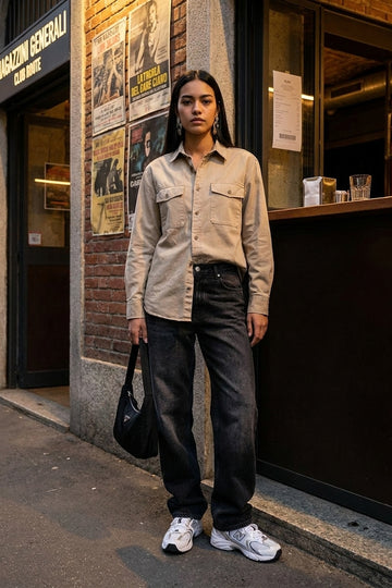 Jeans oversize BENJI - Nero sbiadito