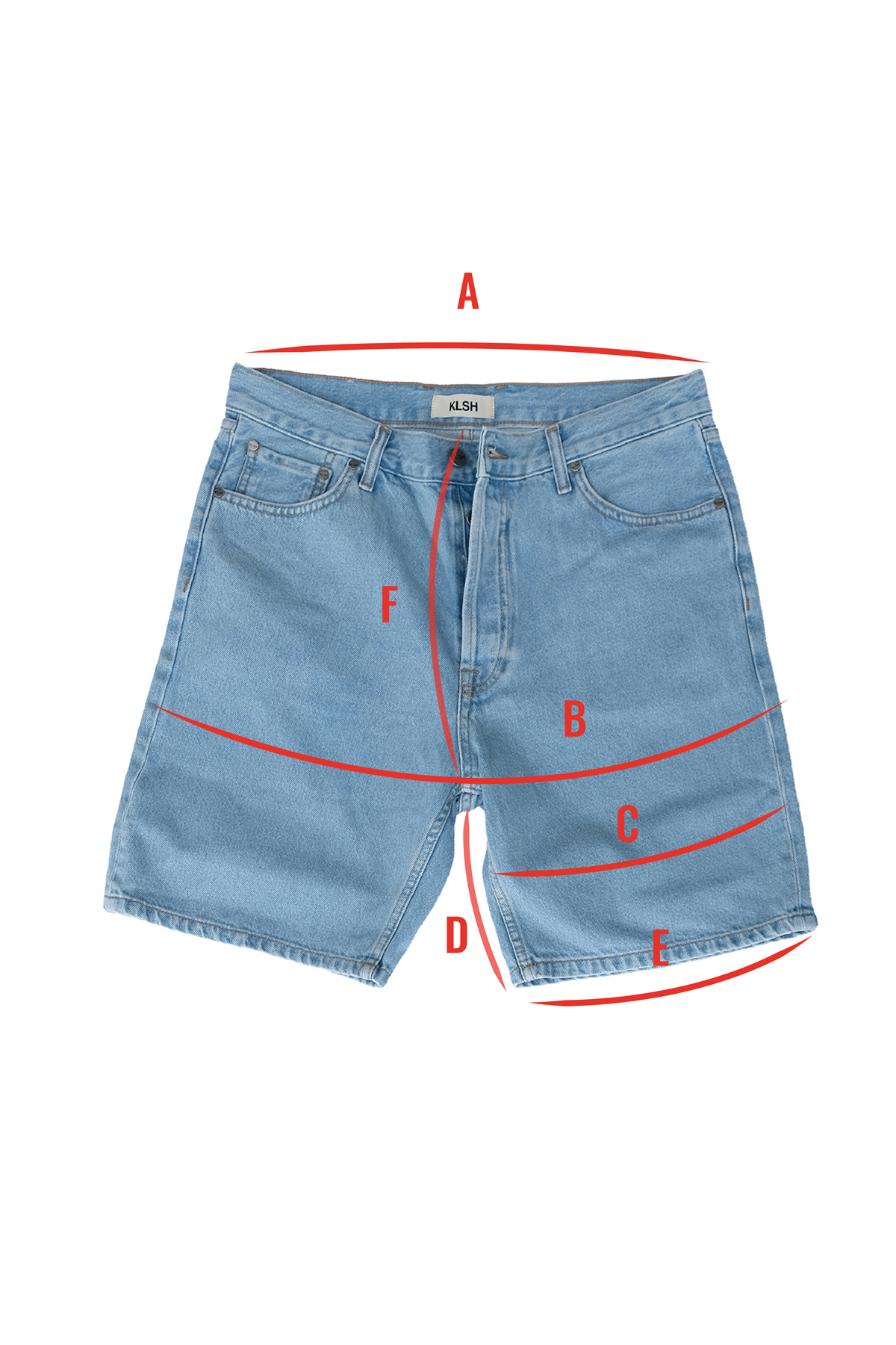 Pantaloncini in denim BLAKE - Cielo sereno
