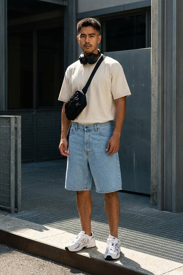 M- BLAKE DENIM SHORTS - CLEAR SKY