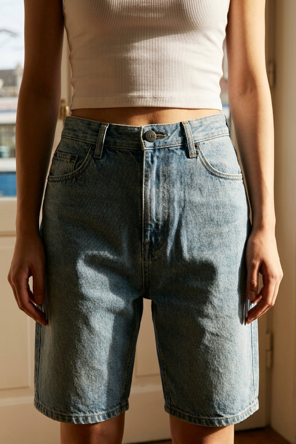 Pantaloncini in denim BLAKE - Cielo sereno