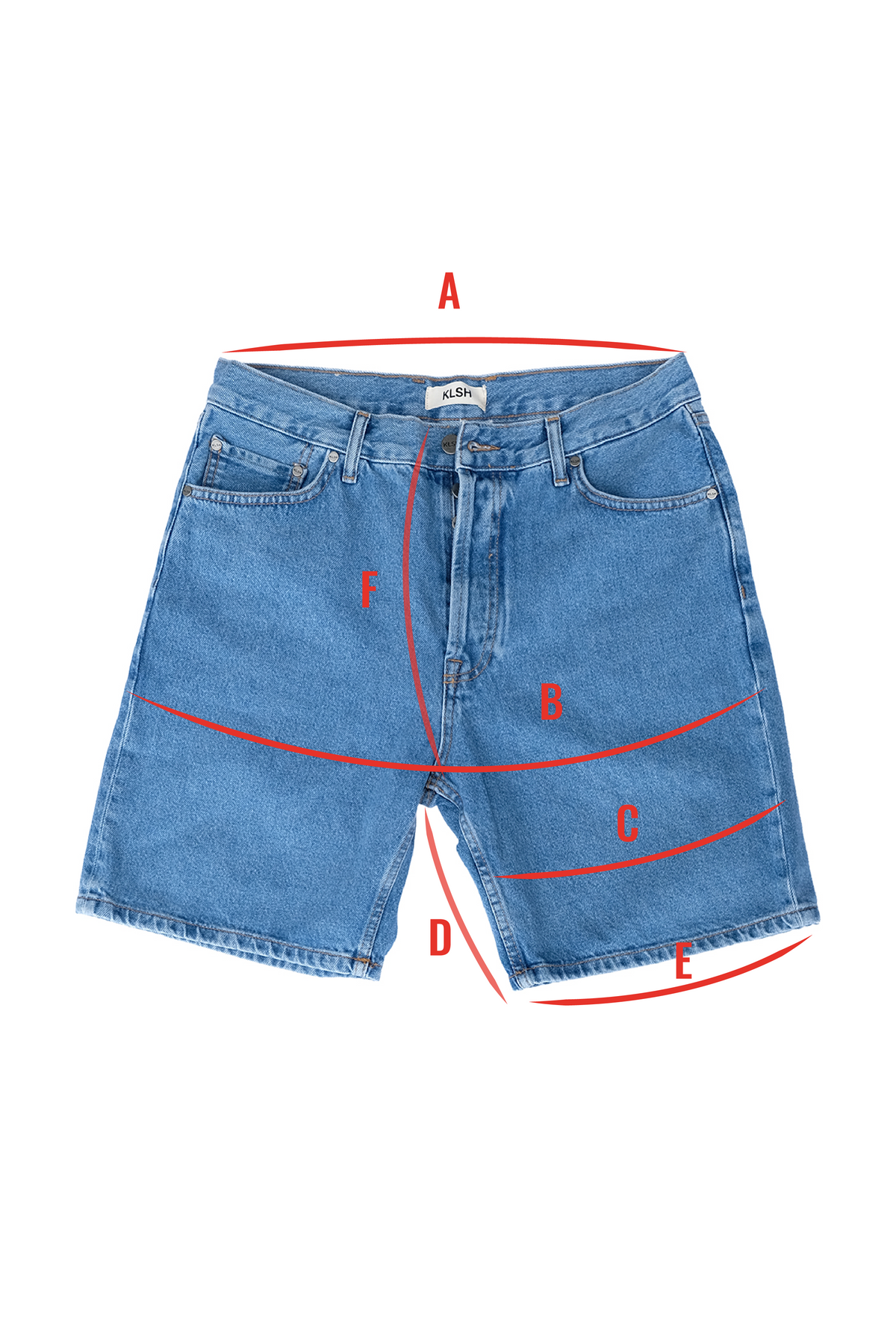 Pantaloncini in denim BLAKE - Blu sbiadito