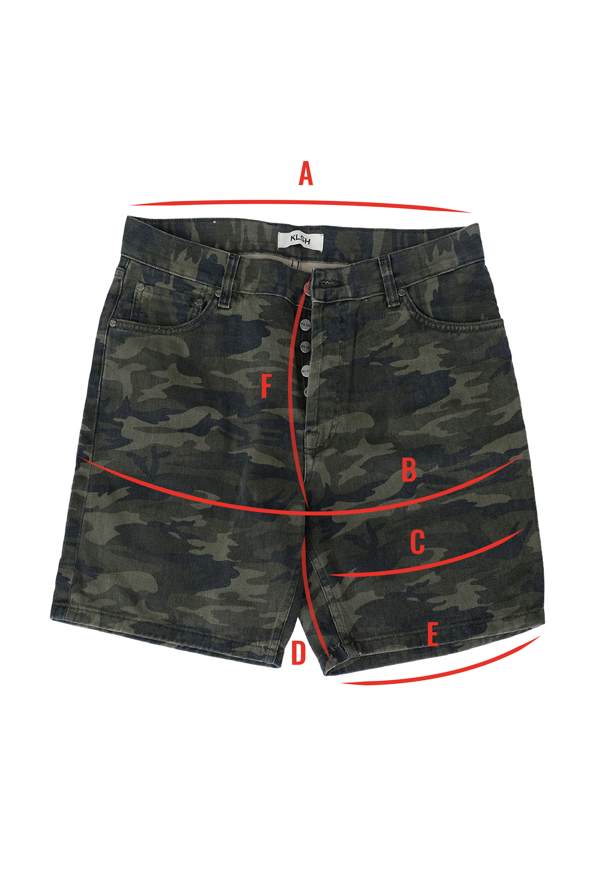 W - BLAKE DENIM SHORTS - SPLATTER CAMO