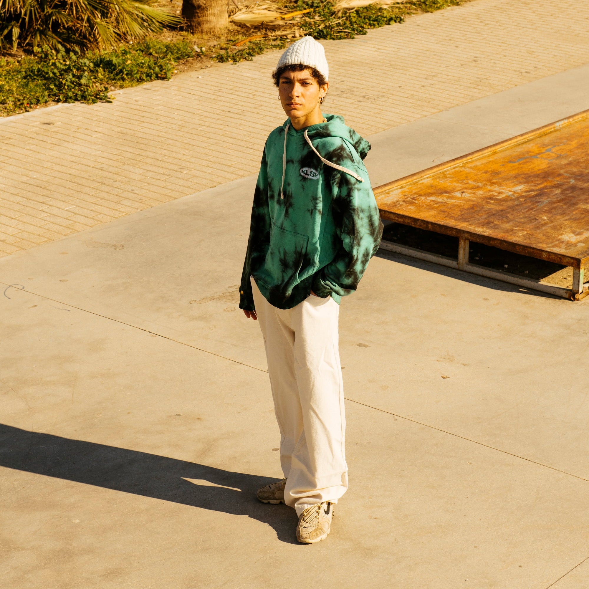 Jeans a zampa larga BOSTON - Ecru naturale