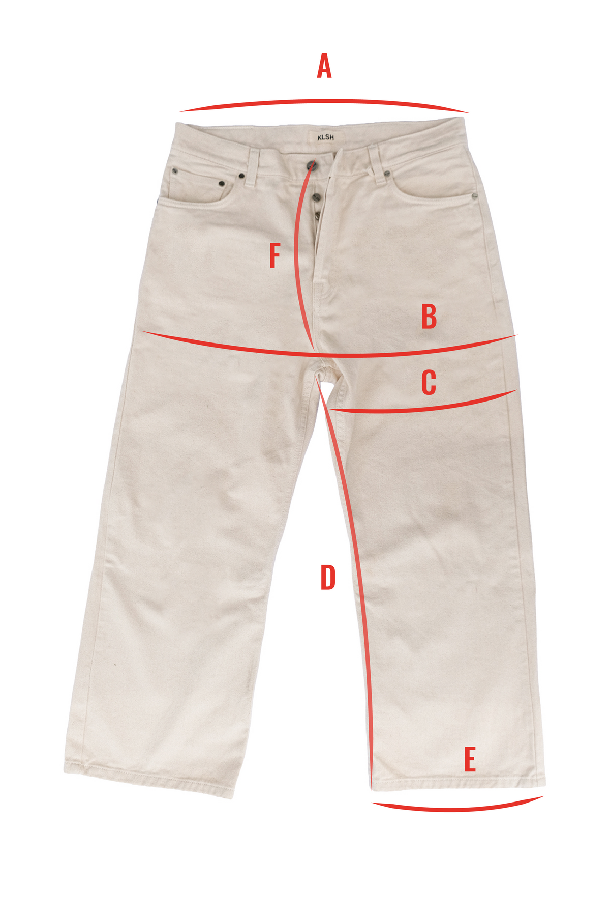 Jeans a zampa larga BOSTON - Ecru naturale