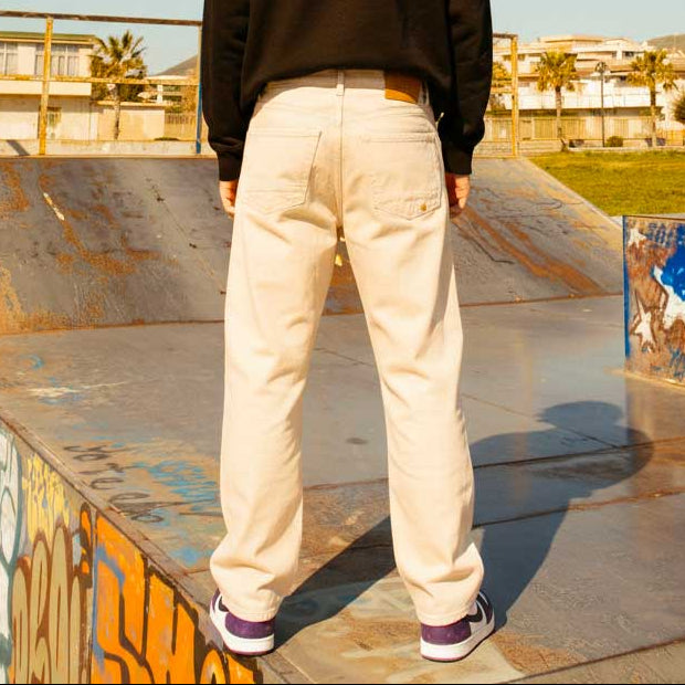 BOSTON WIDE FLARE JEANS - NATURAL ECRU