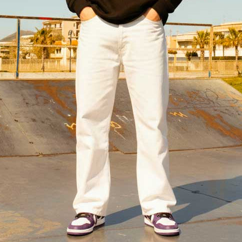 BOSTON WIDE FLARE JEANS - NATURAL ECRU