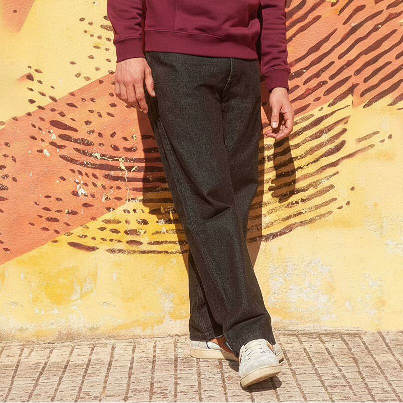 BENJI OVERSIZED FIT JEANS - FULL BLACK