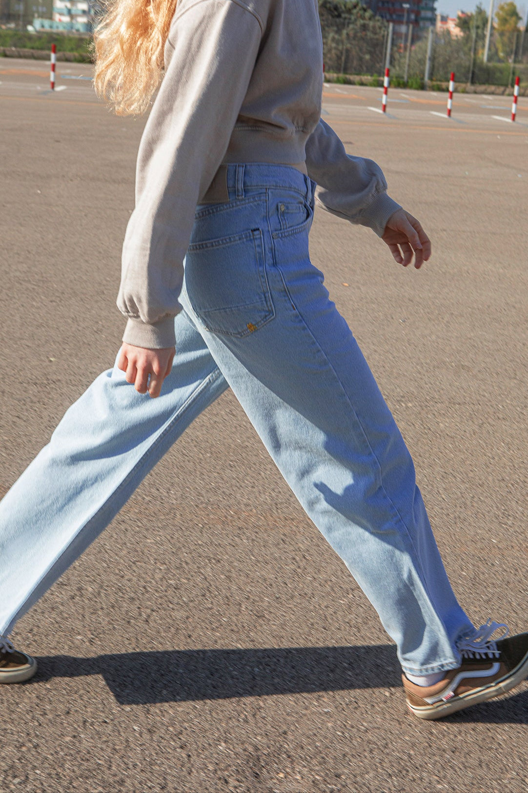 Men's flare jeans clear sky Y2K style wide leg vintage revival denim
