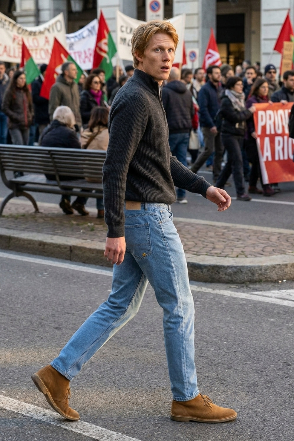 Jeans slim fit MORIS - Blu sbiadito