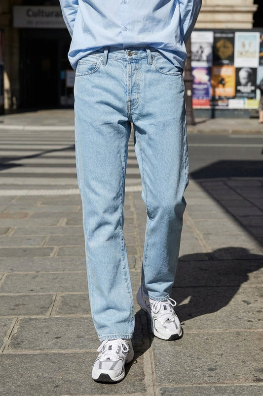 RYAN REGULAR FIT JEANS Clear Sky men's front waist-to-hem crop