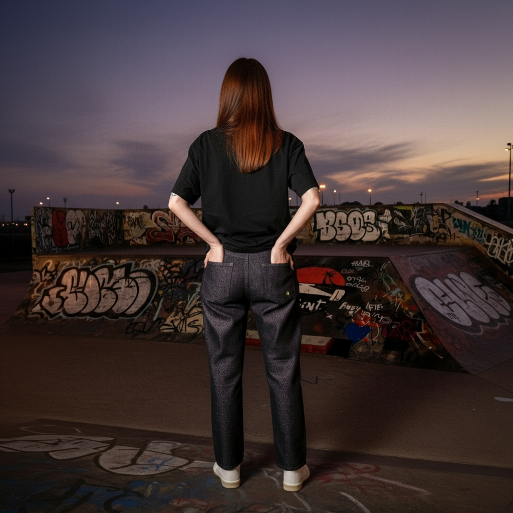 BENJI OVERSIZED FIT JEANS - CARBON BLACK