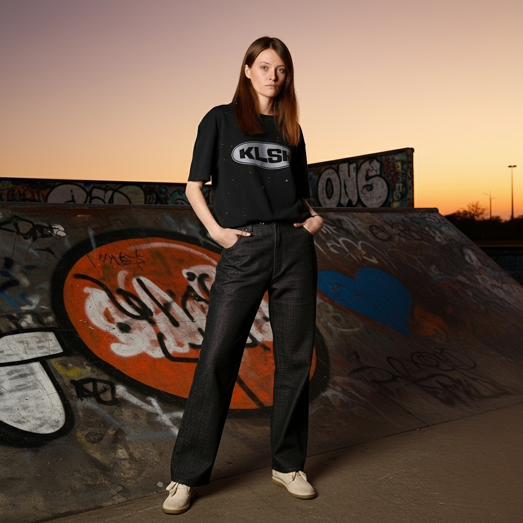 BENJI OVERSIZED FIT JEANS - CARBON BLACK